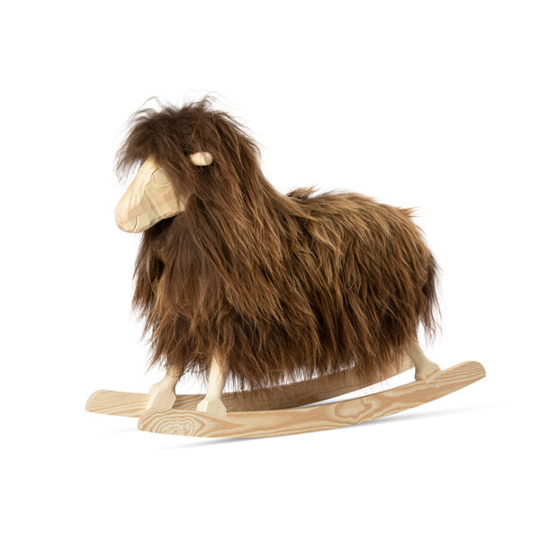 ROCKING SHEEP BROWN LONG WOOL