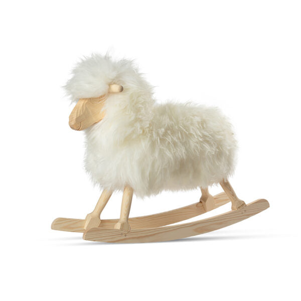 ROCKING SHEEP WHITE DENSE WOOL