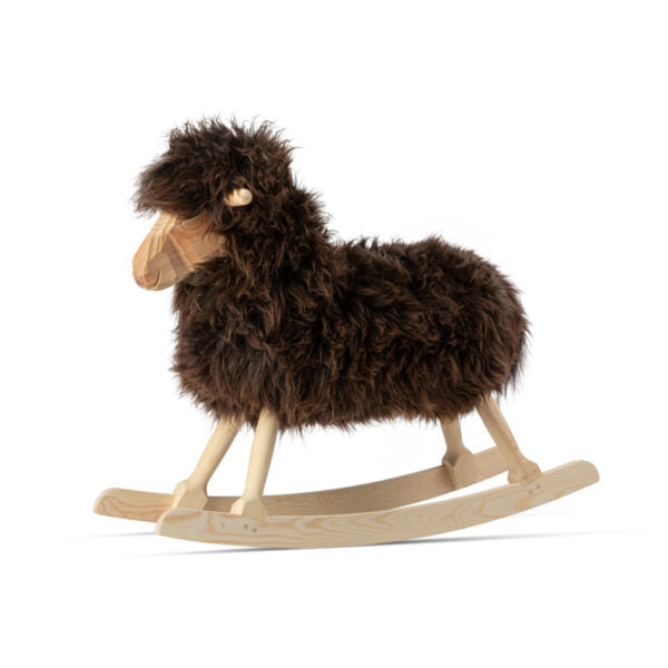 ROCKING SHEEP BROWN DENSE WOOL