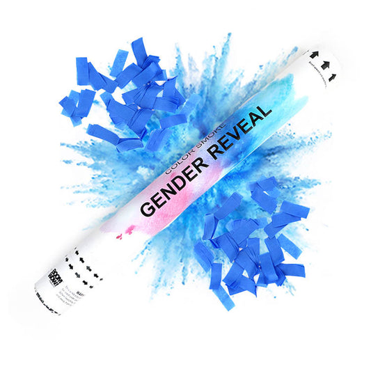 Gender Reveal Combo Confetti & Smoke Cannons 45cm