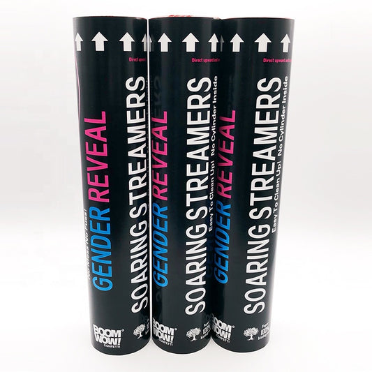 Gender Reveal Handheld Soaring Streamer Cannons 45cm