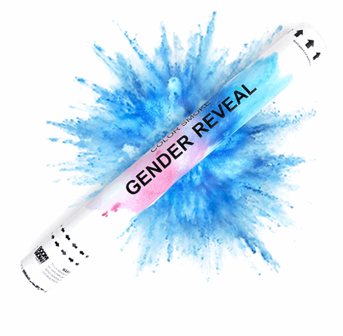 Gender Reveal Smoke Cannons Handheld 45cm