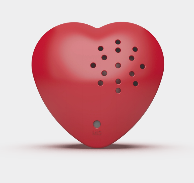 20 Second Heart-Shaped Sound Recorder Module - Record Baby Heartbeat, Messages For Stuffed Animals & Gifts